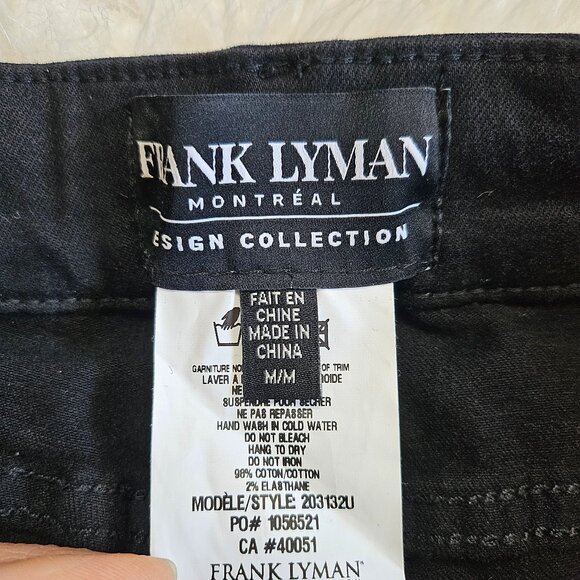 Frank Lyman Women’s Black Embroidery Legs Pants Size M - Picture 9 of 10